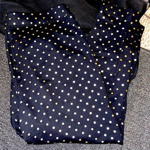 Gold and Black polka dot leggings